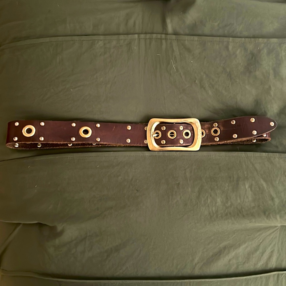 DOLCE AND GABBANA men’s brown leather belt